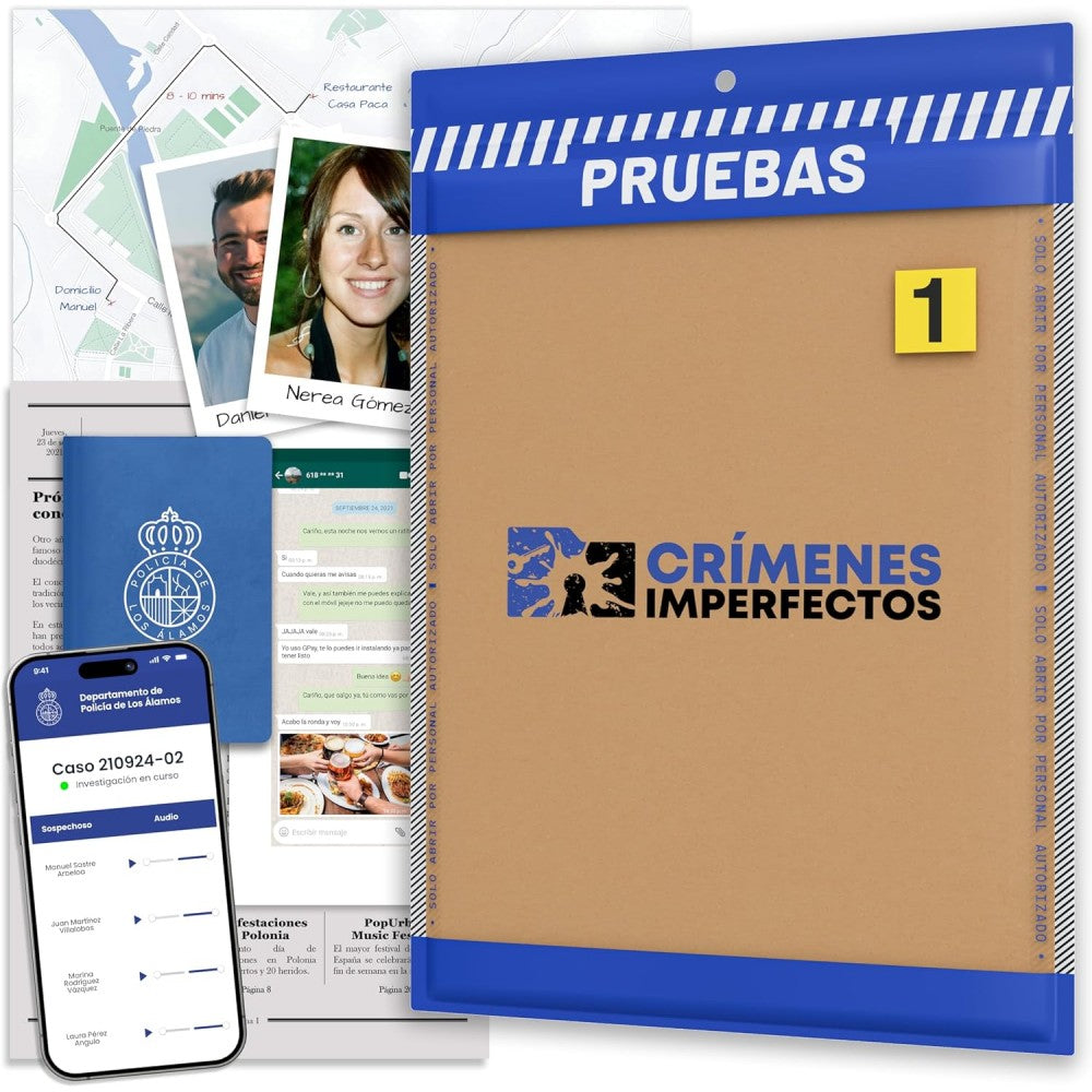 Crímenes Imperfectos Caso 1: sobre de pruebas y documentos de investigación